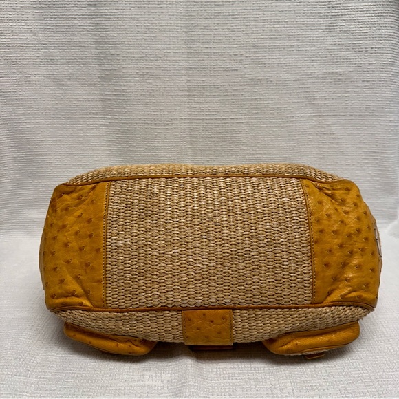 Prada Straw Ostrich Tote Naturale Soleil - Picture 10 of 15
